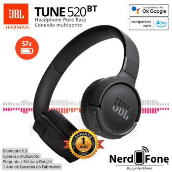 HEADPHONE JBL TUNE 520BT BLK;