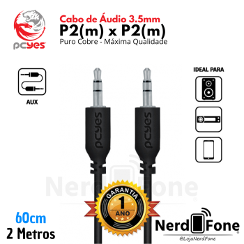 CABO DE AUDIO PCYES 3.5MM P2 x P2;