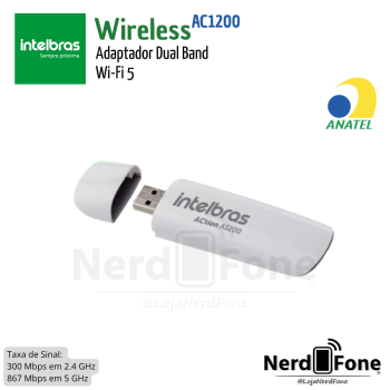 ADAPTADOR WI-FI USB ACTION A1200 INTELBRAS