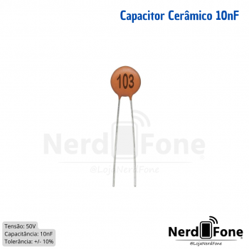 CAPACITOR DE CERÂMICA 10NF 50V