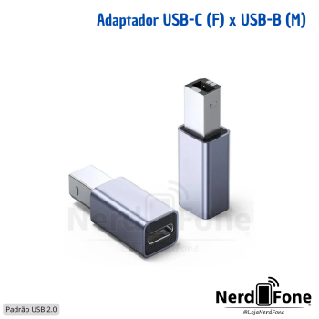 ADAPTADOR MIDI USB-B (M) x USB-C (F)