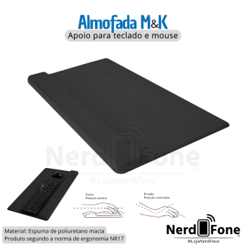 APOIO PARA PUNHO ERGONÔMICO; KEY PAD PRETO