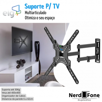 SUPORTE ARTICULADO PARA TV ELG; VESA ATÉ 400x400
