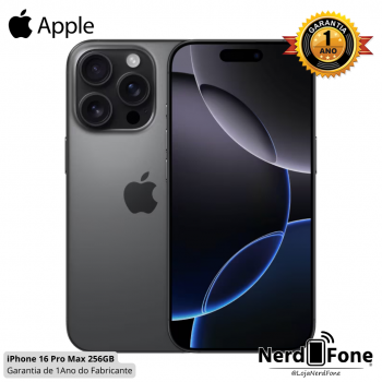 APARELHO IPHONE 16 PRO MAX - 256GB BLACK TITÂNIUM