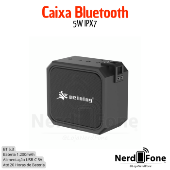 CAIXA BLUETOOTH IPX7 5W PEINING