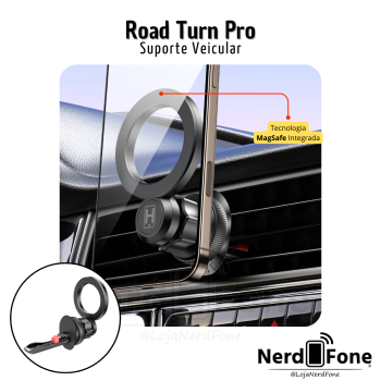 SUPORTE MAGNÉTICO P/ CELULAR VEICULAR; ROAD TURN PRO HREBOS