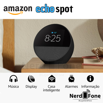 ALEXA AMAZON ECHO SPOT / PRETA