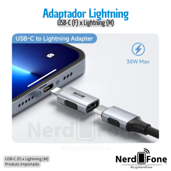 ADAPTADOR USB-C (F) X LIGHTNING (M) HAGIBIS
