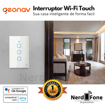INTERRUPTOR WI-FI 3 BOTOES GEONAV;