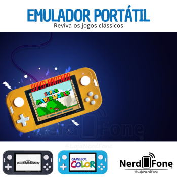 EMULADOR PORTATIL 3.5“; (NES/MD/SNES/GBA/GBC)
