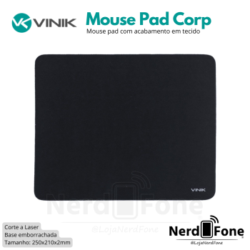 MOUSE PAD CORP VINIK PRETO