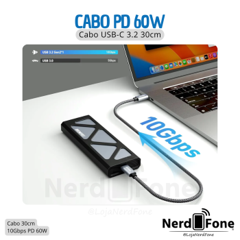 CABO USB-C 3.2 PD 60W 30CM BENFEI