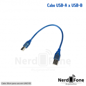 CABO USB-A 2.0 x USB-B 30CM; USO EM ROBOTICA