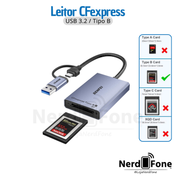 LEITOR DE CARTÃO USB 3.2 CFEXPRESS TIPO B