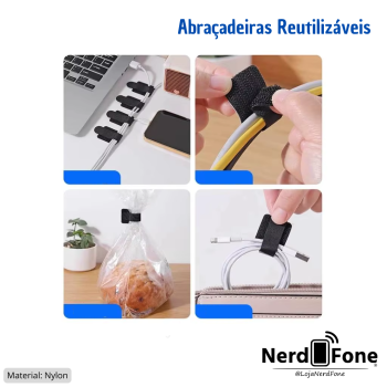 ABRAÇADEIRAS REUTILIZÁVEIS EM VELCRO; UNIDADE