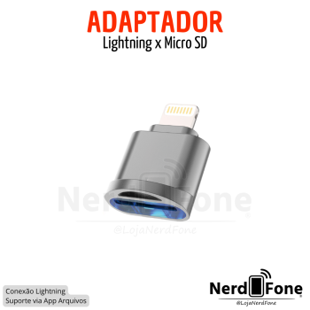 LEITOR LIGHTNING MICRO SD PEINING