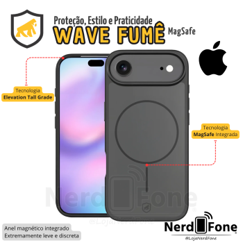 CAPA GSHIELD MAGSAFE WAVE FUMÊ; P/ IPHONE