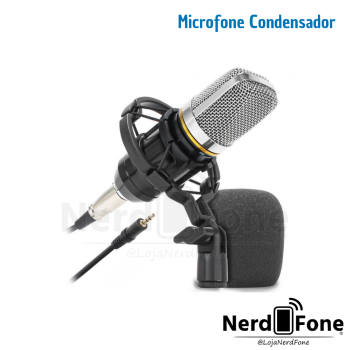 MICROFONE CONDENSADOR UNIDIRECIONAL XLR