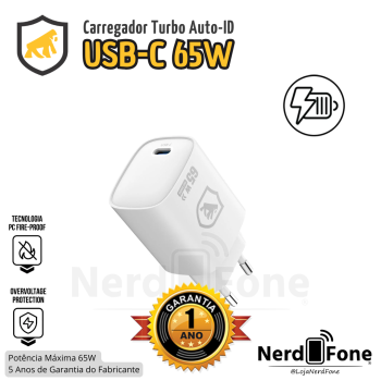 FONTE CARREGADOR TURBO USB-C 65W GSHIELD
