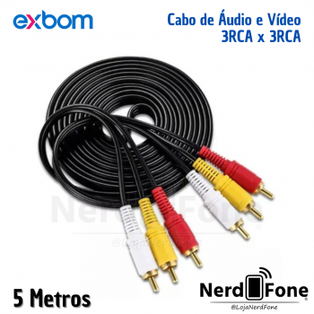 CABO DE 3RCA x 3RCA 5M EXBOM
