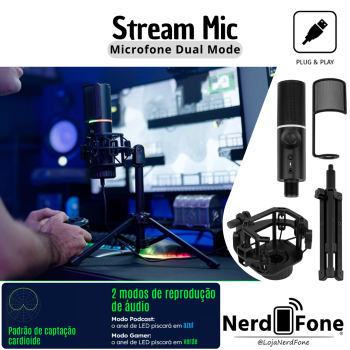 MICROFONE DUAL MODE STREAMPLIFY
