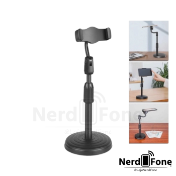 SUPORTE LIVE DE MESA P/ CELULAR 360 TOMATE