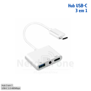 ADAPTADOR HUB USB-C (USB + P2 + USB-C)