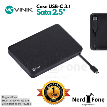 CASE USB-C 3.1 x HD/SSD 2.5“ VINIK