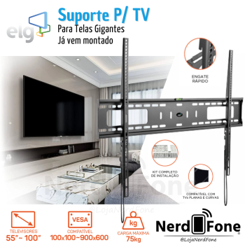 SUPORTE P/ TV FIXO SLIM ELG; VESA ATÉ 900x600