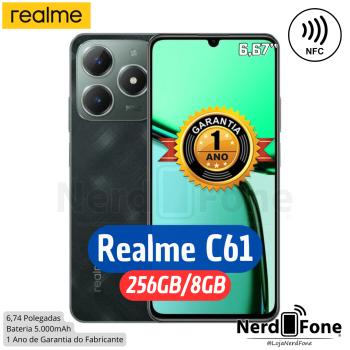 APARELHO REALME C61; 256GB/8GB DARK GREEN