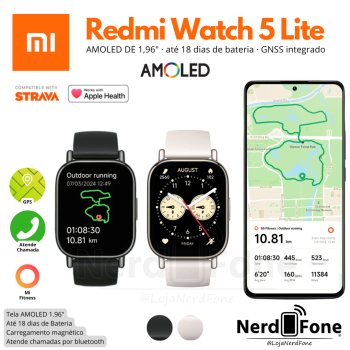 SMARTWATCH XIAOMI C/ GPS; REDMI WATCH 5 LITE
