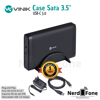 CASE USB 3.0 x HD 3.5“ EXTERNO C/ ON/OFF VINIK