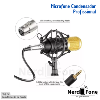 MICROFONE PARA PODCAST CONDENSADOR TOMATE