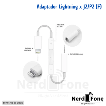 CABO ADAPTADOR LIGHTNING X P2 3.5MM