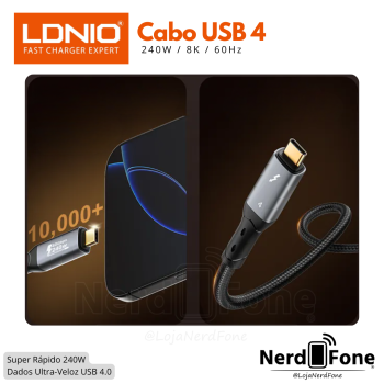 CABO USB-C 4.0 40GBPS 240W 8K