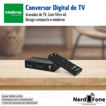 CONVERSOR TV DIGITAL C/ FILTRO 4G INTELBRAS
