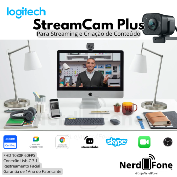 CAMERA USB-C 3.1 1080P 60FPS; LOGITECH STREAMCAM PLUS