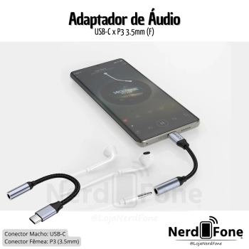 ADAPTADOR USB-C x AUDIO 3.5MM P3 HR