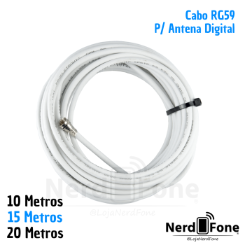 KIT CABO PARA ANTENA DIGITAL;  RG59 PROELETRONIC