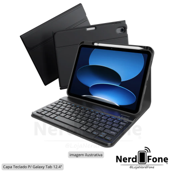 CAPA C/ TECLADO TYP; COMPART. P/ CANETA