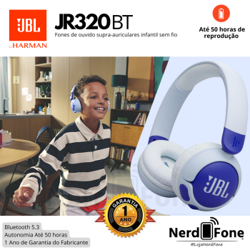 FONE HEADPHONE BT JBL JUNIOR 320BT / AZUL