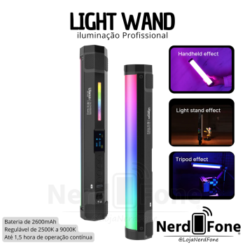 BASTÃO RGB LED 2500-9000K 2600MAH CRI 95+ ULANZI