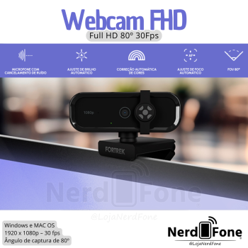 WEBCAM FHD 1080P 30FPS 80º FK