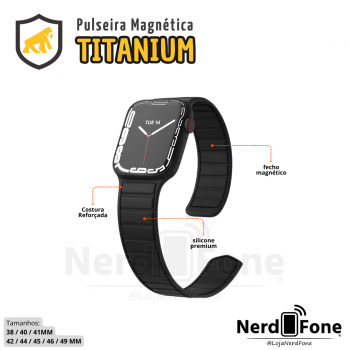 PULSEIRA TITANIUM MAGNÉTICA APPLE WATCH GSHIELD
