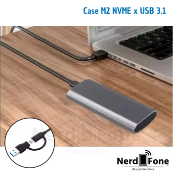 CASE USB 3.1 x SSD M.2 NVME; EXB USB-C/USB-A
