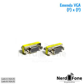ADAPTADOR EMENDA VGA (F) x VGA (F)