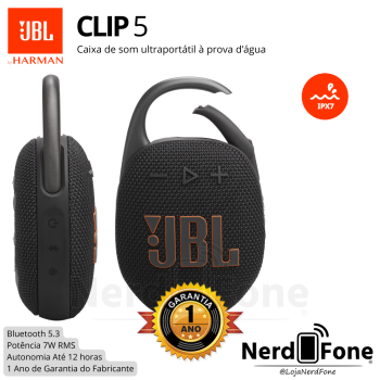 CAIXA BT JBL CLIP5 BLK