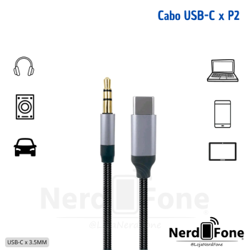 CABO DE ÁUDIO USB-C P/ P2