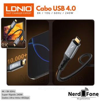 CABO USB-C 4.0 40GBPS 240W 8K