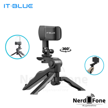 SUPORTE DE MESA P/ CELULAR IT-BLUE; 3 EM 1